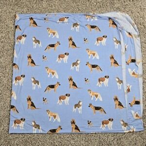 Angel Dear "Puppy Toile Blue" Bamboo Swaddle Blanket